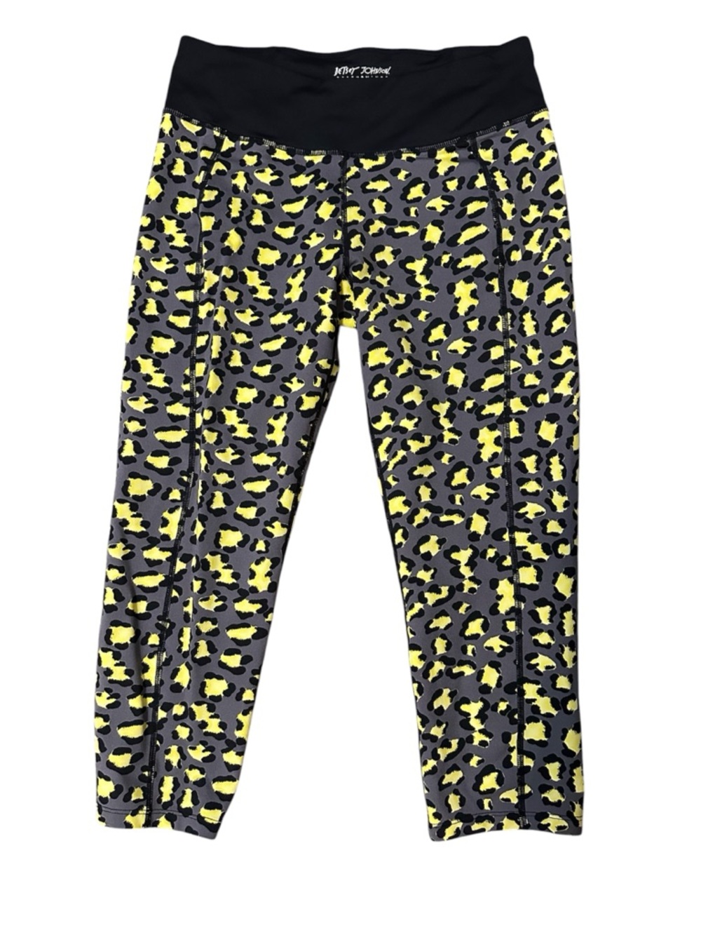 Betsey Johnson Performance Leopard Print Capri Leggings Size M